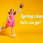 Girl Spring Cleaning